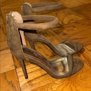 Qupid Tan Suede Women's Heels